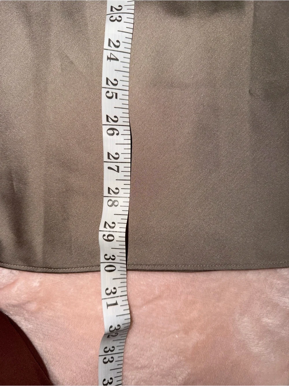 J. Crew Tan Satin Midi A-Line Skirt